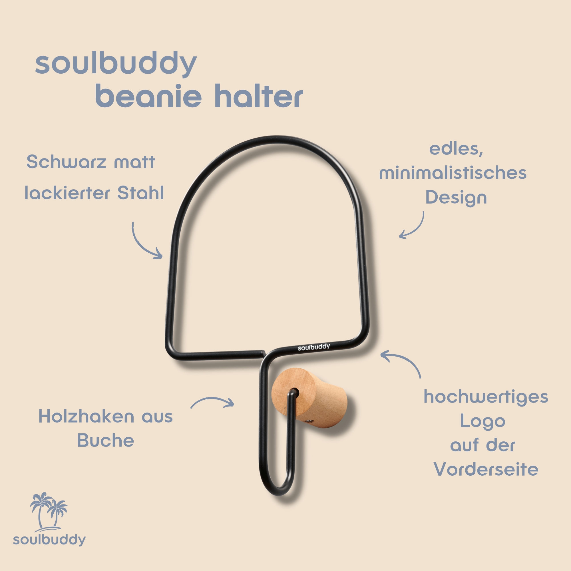Soulbuddy Beanie Halter mit Detailbeschreibung