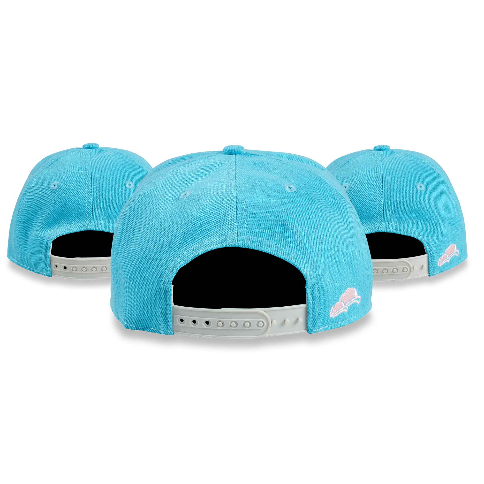 Soulbuddy 3er-Set Snapback Cap Skyblue Pink Hinten Snap Snap