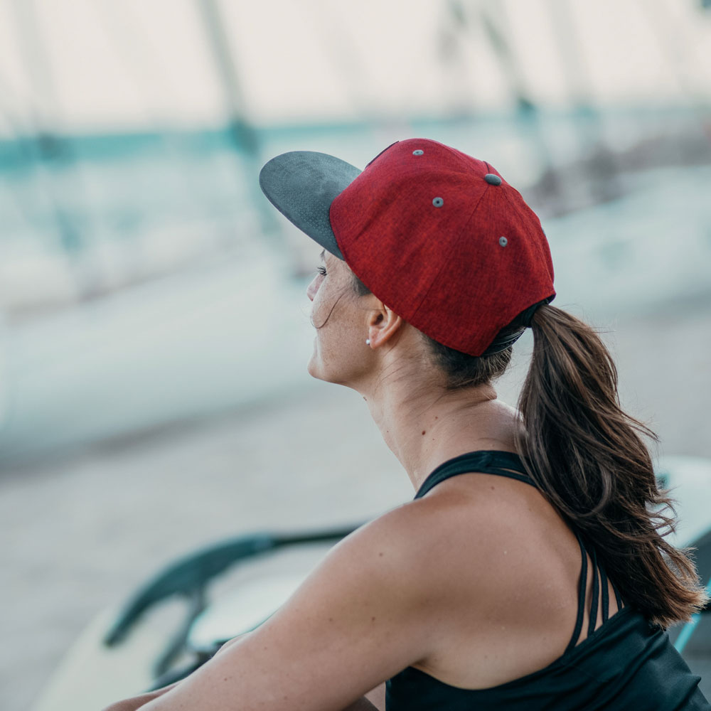 Snapback Cap Damen rot