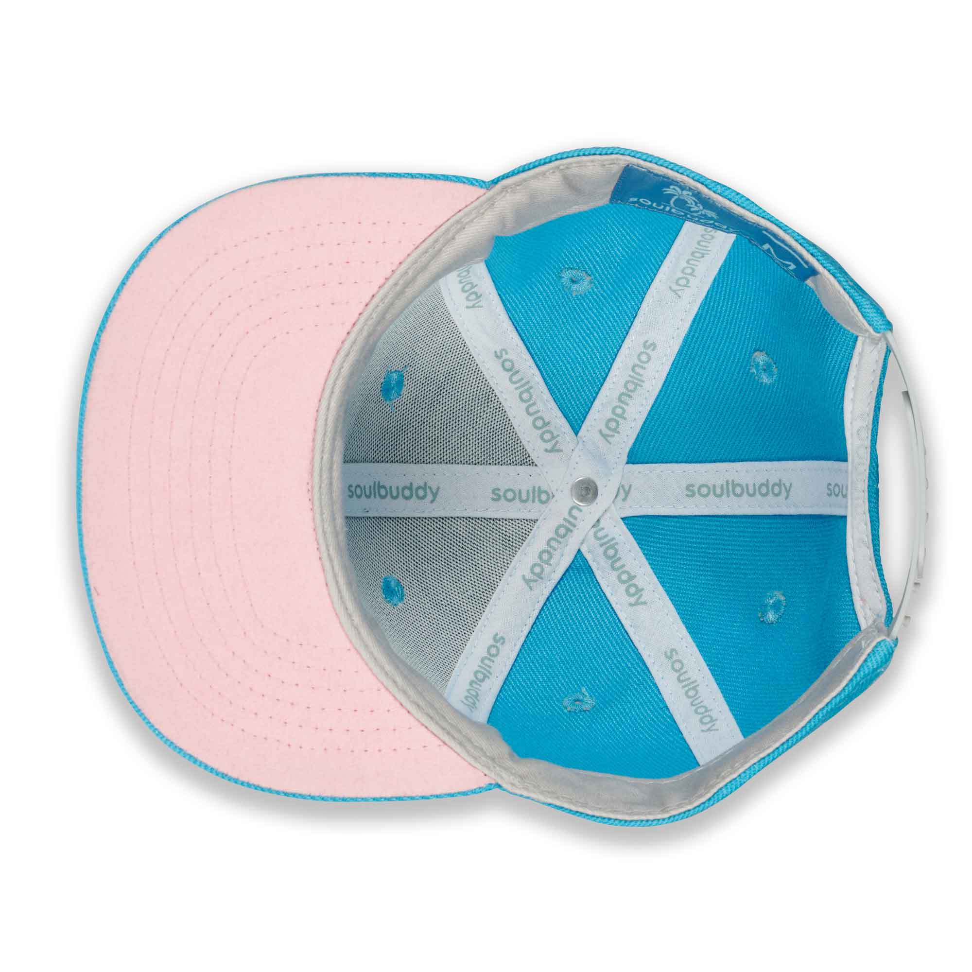 Soulbuddy Kids Snapback Cap Skyblue Pink Innen Snap groß