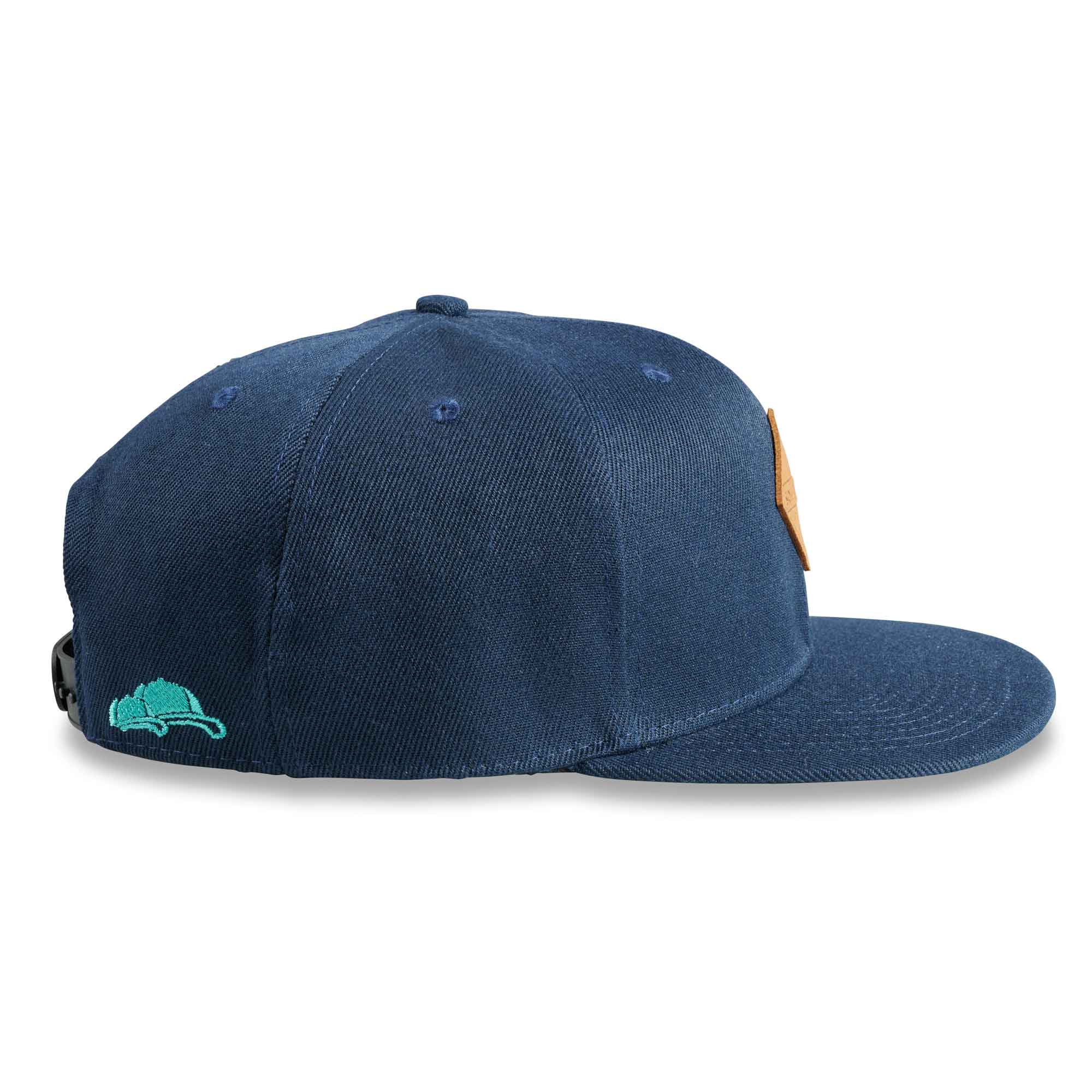 Soulbuddy Adult Snapback Cap Blau Türkis Seite