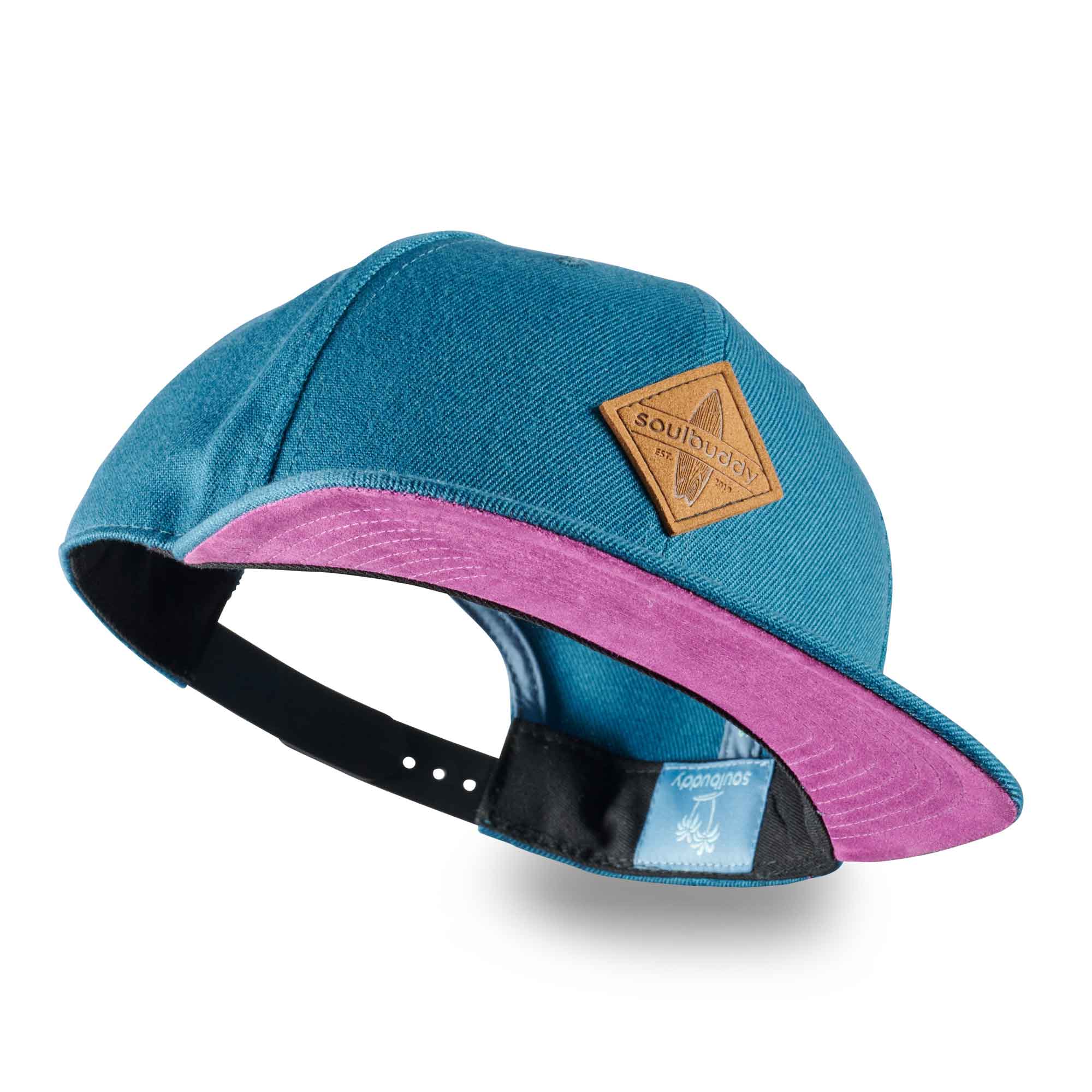 Soulbuddy Snapback Cap Herren Petrol-Lila Highlight
