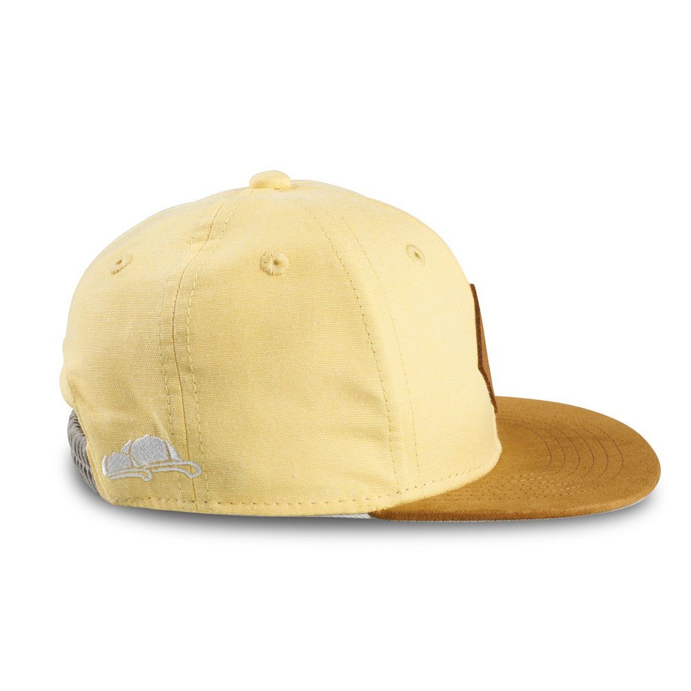 Kinder Baseball Cap hellgelb Seite