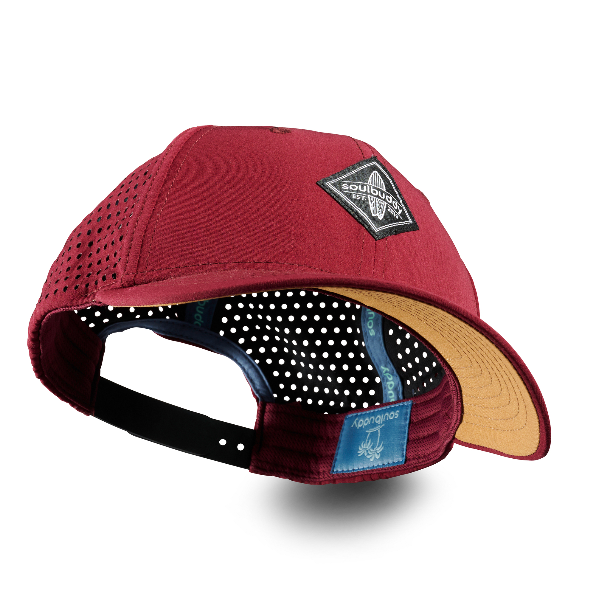 Soulbuddy Sports Cap Herren Damen Bordeaux Red